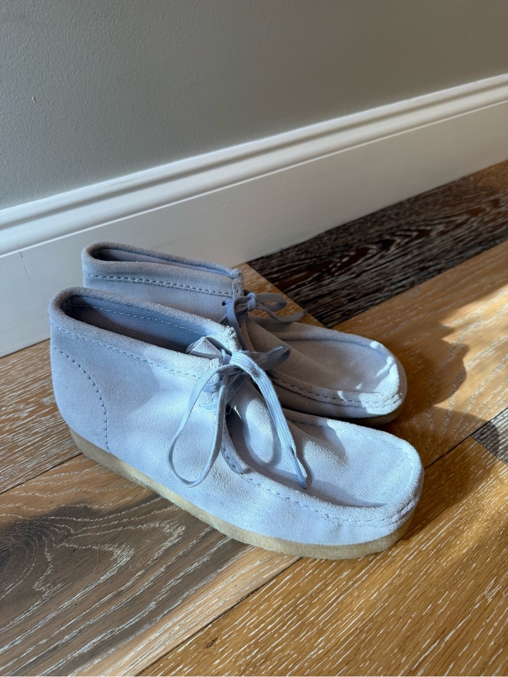 Clarks Wallabee Boots grey suede size 8 - Picture 6 of 16